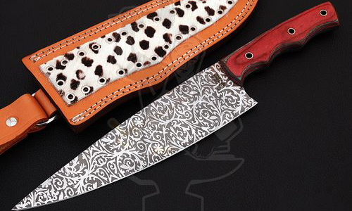 Carbon Chef Knife (etched)