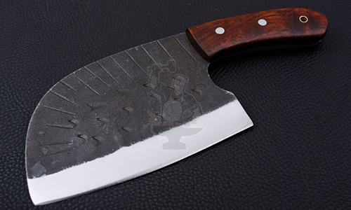 Carbon steel Serbian cleaver knife 