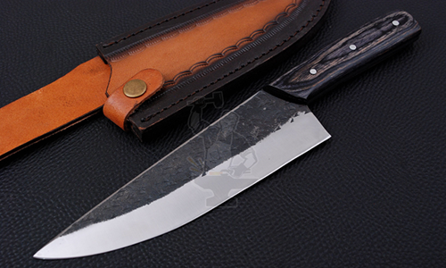 Carbon steel Serbian chef knife 