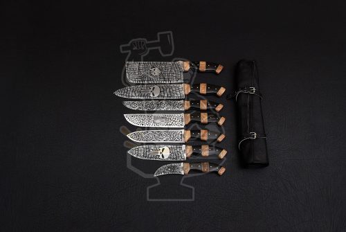 J2 STEEL PROFESSIONAL CHEF KNIFE SET (7  PIECE )