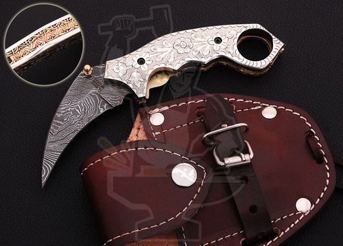 Damascus Folding Knife