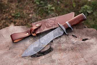 Damascus Sub Hilt Bowie