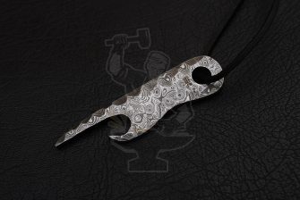 DAMASCUS TEXTURED/CHISEL BOTTLE OPENER