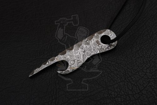 DAMASCUS TEXTURED/CHISEL BOTTLE OPENER