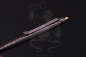 Damascus steel Mechanical Ball Point Press cap Function