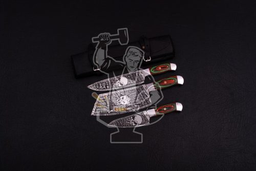J2 STEEL  CHEF KNIFE SET (3  PIECE )