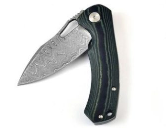 Damascus steel Ball Bearing Flipper Knife