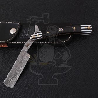 DAMASCUS STRAIGHT RAZOR