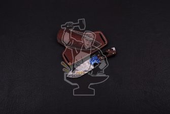 DAMASCUS GUTHOOK SKINNER KNIFE
