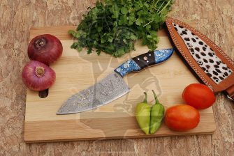 Damascus small Chopping Knife