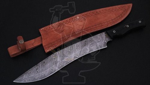 DAMASCUS MACHETE/KUKRI STYLE KNIFE