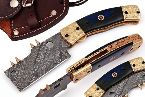 Handmade damascus Lock Knife