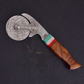 Damascus Steel Pizza Cutter
