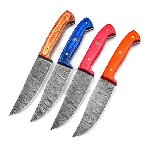 Damascus Steak Knife Set of 4 Piece