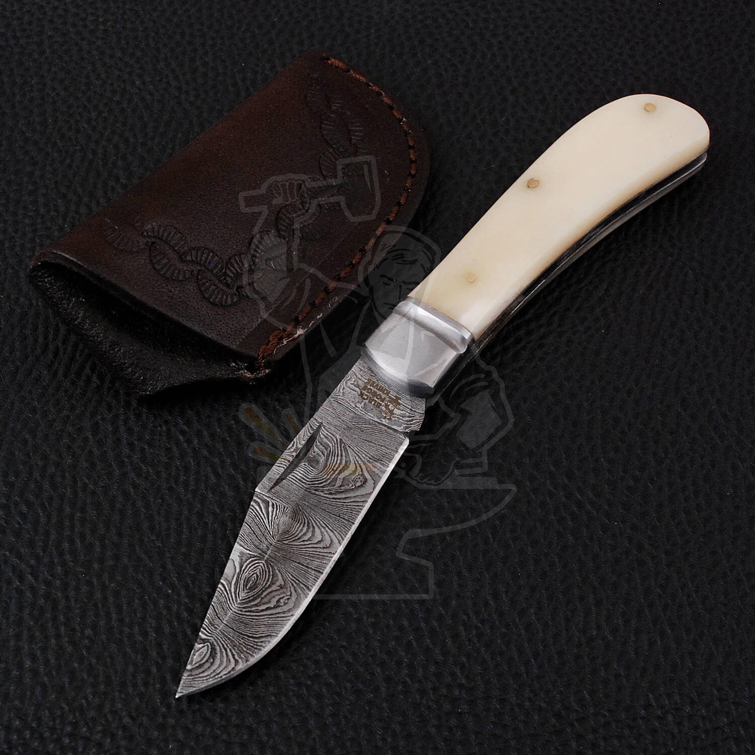 DAMASCUS FOLDING KNIFE