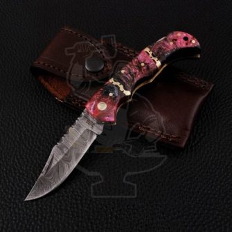 DAMASCUS FOLDING KNIFE