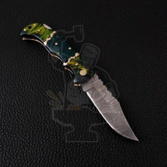 DAMASCUS FOLDING KNIFE