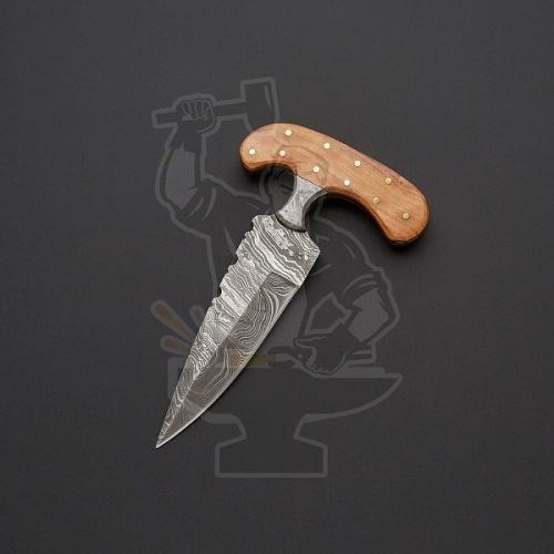 DAMASCUS PUSH DAGGER KNIFE