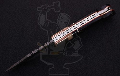 Damascus Folding Knife - Image 4