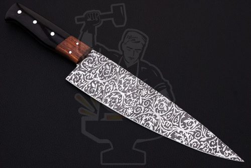 Carbon Chef Knife (etched) - Image 2