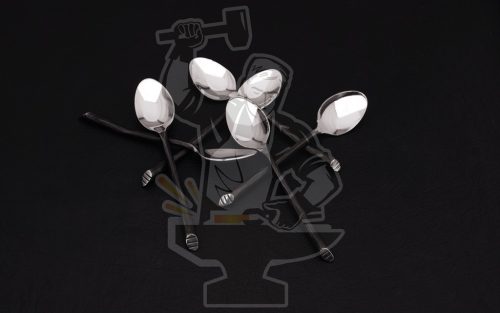 FORGED ARTISAN TEA SPOONS (06 PIECE) - Image 3