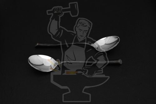 FORGED ARTISAN SERVING SPOONS (02 PIECE) - Image 2