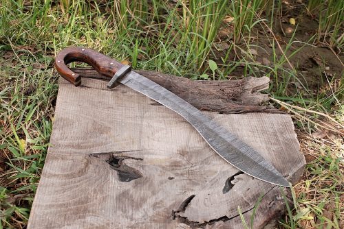 Damascus Falcata Knife - Image 2