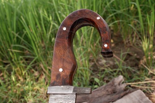 Damascus Falcata Knife - Image 5