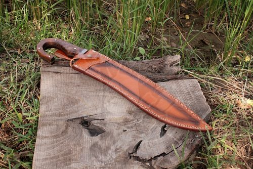 Damascus Falcata Knife - Image 7
