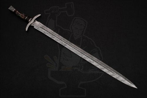 Damascus Celtic sword - Image 2