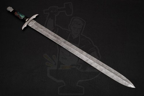Damascus Celtic sword - Image 2