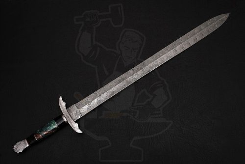 Damascus Celtic sword - Image 4