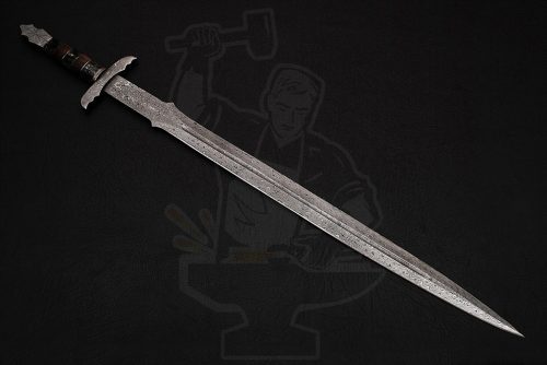 Damascus Celtic sword - Image 2
