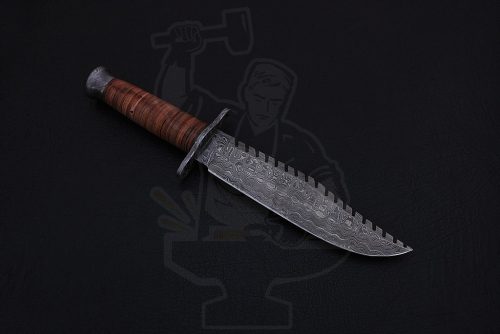 Damascus Military Bowie - Image 2