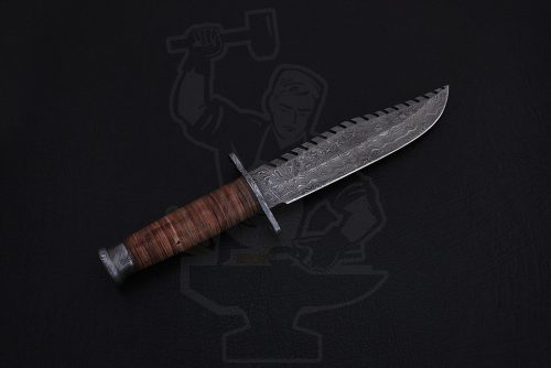 Damascus Military Bowie - Image 3