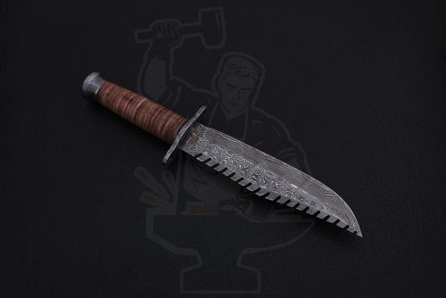 Damascus Military Bowie - Image 5