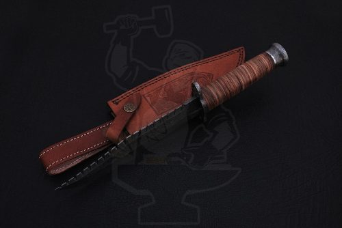Damascus Military Bowie - Image 6