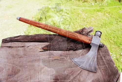 Damascus Pipe Smoking Tomahawk - Image 2