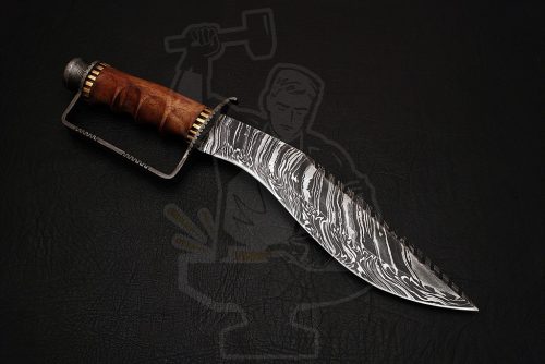 Damascus D-Guard fighting Bowie - Image 2