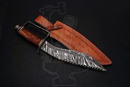 Damascus D-Guard fighting Bowie - Image 3