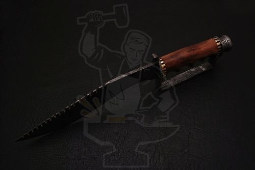 Damascus D-Guard fighting Bowie - Image 4