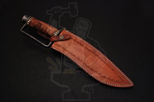 Damascus D-Guard fighting Bowie - Image 5