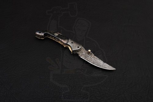 Damascus steel Handmade Liner Lock Knife - Image 3