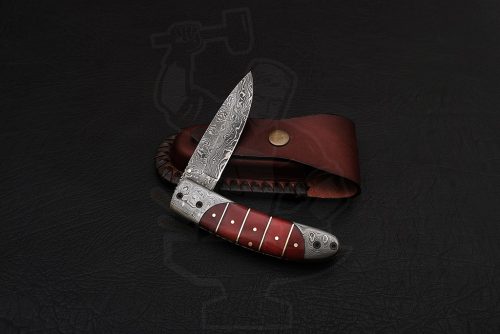 Damascus steel Handmade Liner Lock Knife - Image 2