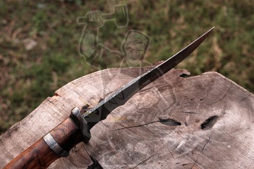 Damascus Sub-Hilt Bowie Knife - Image 5