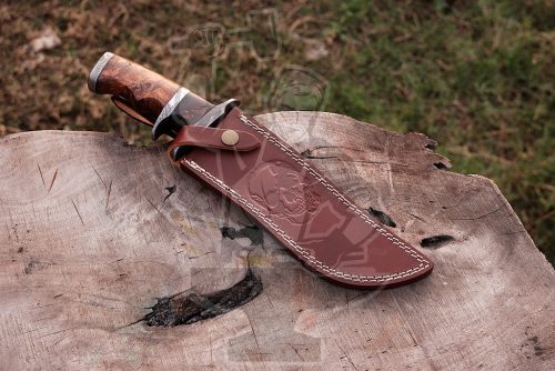 Damascus Sub-Hilt Bowie Knife - Image 6