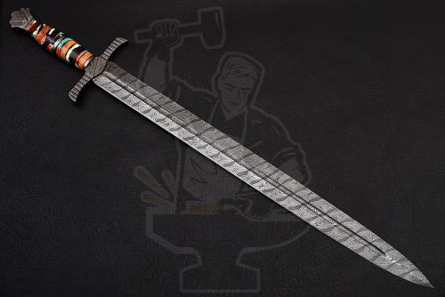 Damascus Celtic sword - Image 2