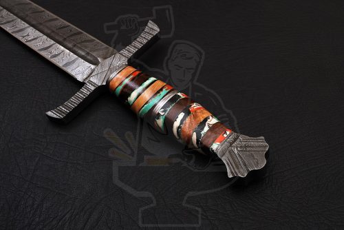 Damascus Celtic sword - Image 4