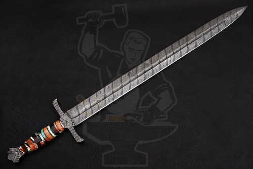 Damascus Celtic sword - Image 6