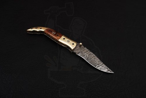 Damascus Handmade Liner Lock Knife - Image 2